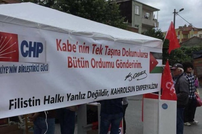 Afîşa CHPê ya Filistîn bu mijara tinazîyê