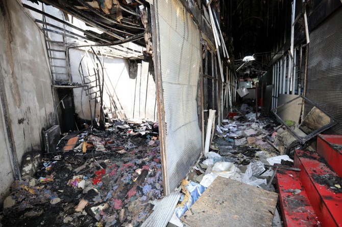 ​Van'da iş yerleri yanan esnafa ziyaret