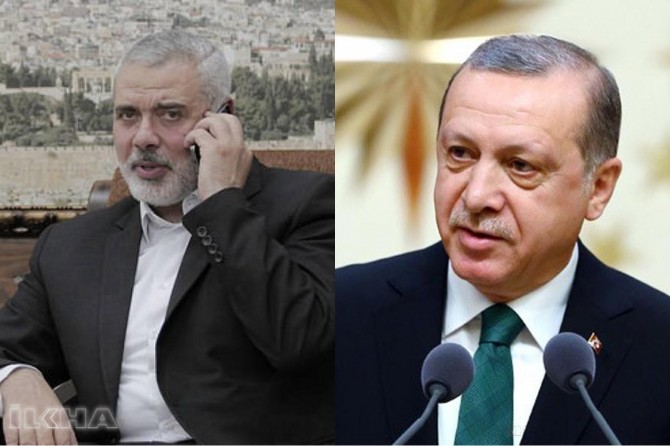 Haniyeh praises Erdoğan's support over the phone