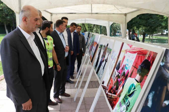 HÜDA PAR’dan Arakan konulu resim sergisine ziyaret