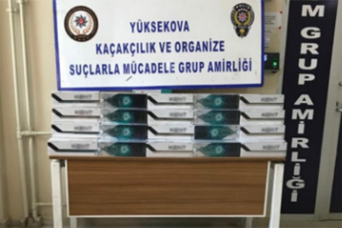 Hakkari'de gümrük kaçağı sigara ve muhtelif eşya ele geçirildi