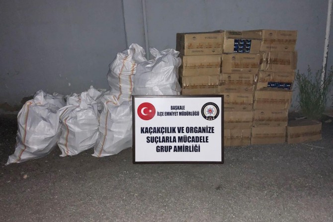 Başkale’de 15 bin paket kaçak sigara ele geçirildi