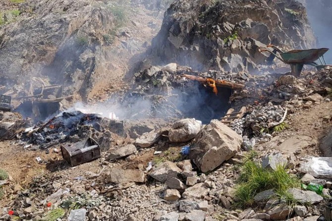 Hakkari'de PKK'ye ait sığınak tespit edildi