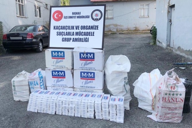 Başkale’de 7 bin 500 paket kaçak sigara ele geçirildi