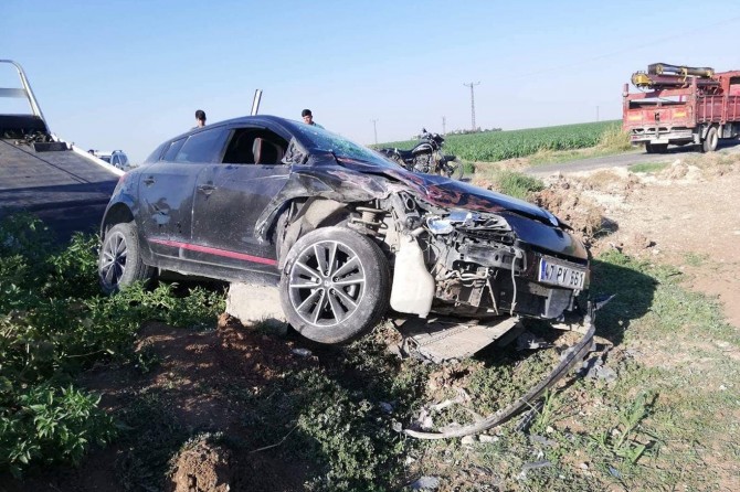 ​Mardin Kızıltepe'de direksiyon hakimiyetini kaybeden sürücü şarampole girdi