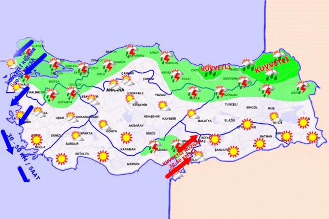 Meteorolojiden kuvvetli yağış uyarısı