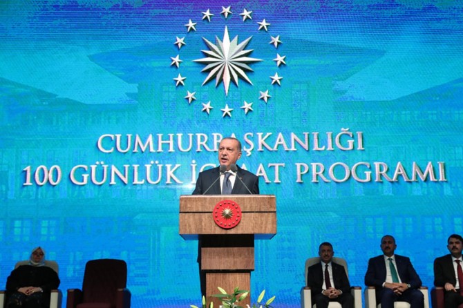 Cumhurbaşkanı Erdoğan, 100 günlük icraat programını açıkladı