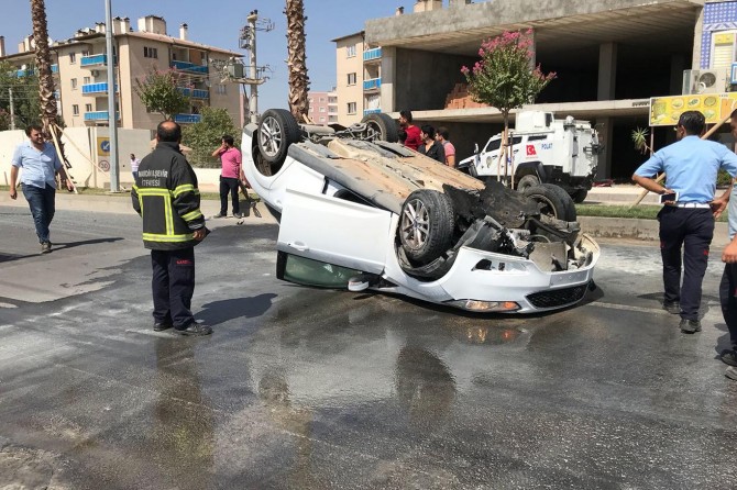 Mardin Nusaybin'de araç takla attı: 3 kişi yaralandı