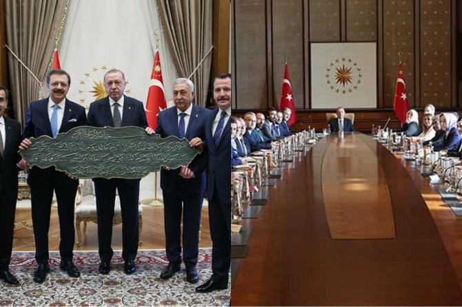 Cumhurbaşkanı Erdoğan TOBB ve MÜSİAD heyetini kabul etti