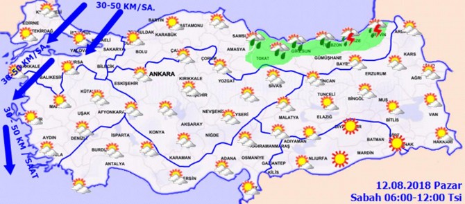 Türkiye genelinde hava durumu