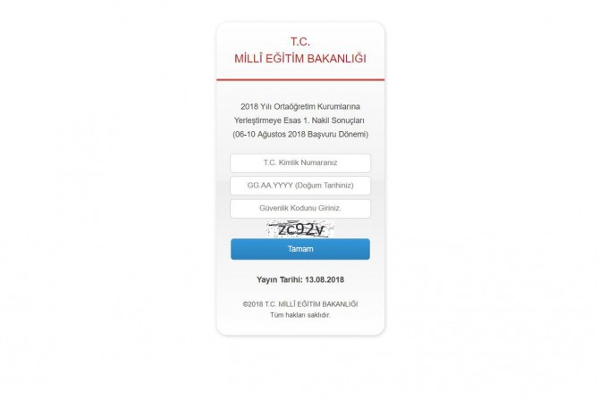 Ortaöğretimde nakil sonuçları açıklandı