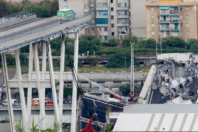 Li Îtalyayê hejmara kesên ku ji ber hilweşîna pirê mirin derket 38an