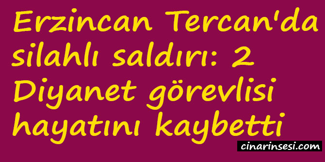 Erzincan Tercan'da silahlı saldırı: 2 Diyanet görevlisi hayatını kaybetti
