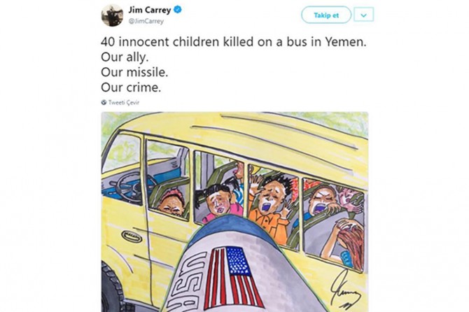 Jim Carrey'den Yemen tepkisi
