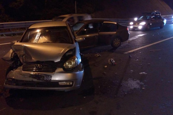 Ankara-İstanbul TEM otoyolunda trafik kazası: 2 yaralı