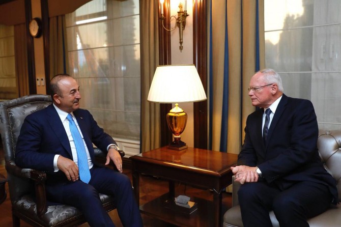Çavuşoğlu, ABD'nin Suriye Özel Temsilcisi James Jeffrey'i kabul etti