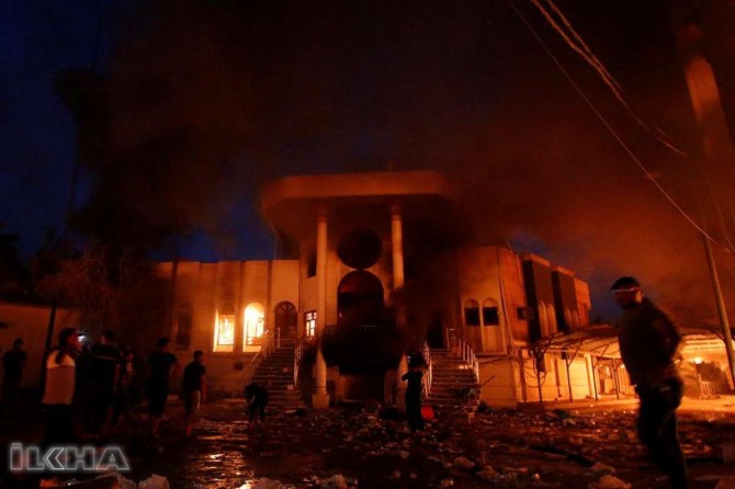 Demonstrators set fire to Iran's mission in Basra