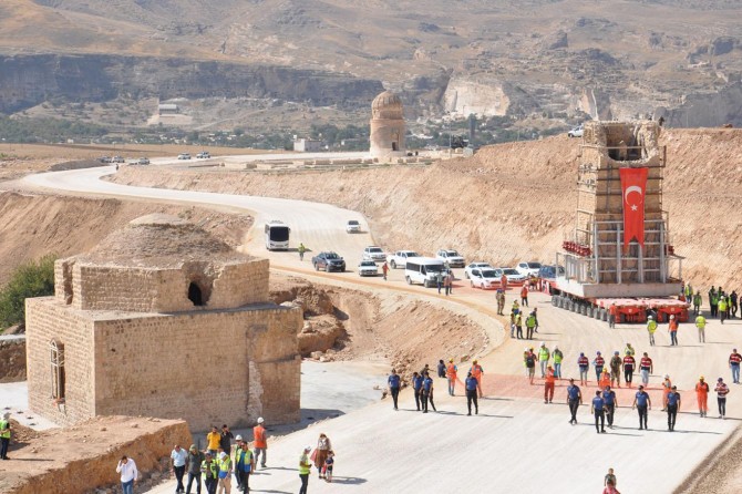 ​İmam Abdullah Zaviyesinin minaresi de taşındı