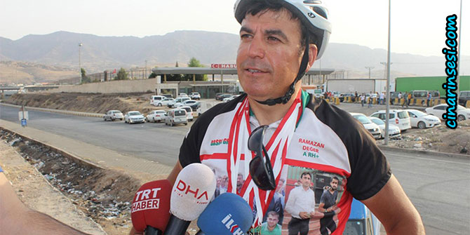 51 yaşında Edirne'den Şırnak'a pedal çevirdi