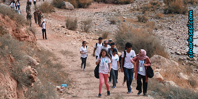 Tarihi Akabe Yolu'nda doğa yürüyüşü yapıldı