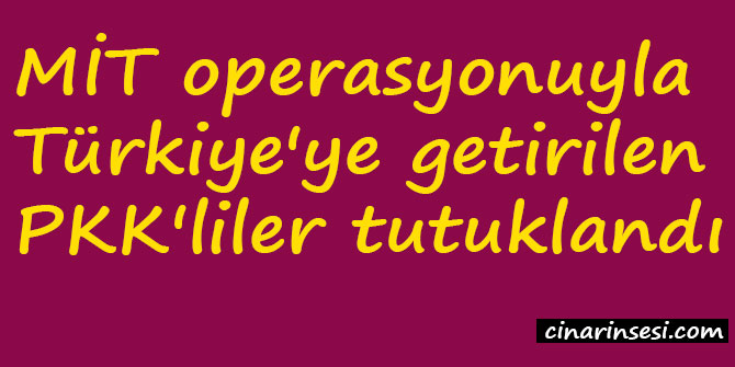 MİT operasyonuyla Türkiye'ye getirilen PKK'liler tutuklandı