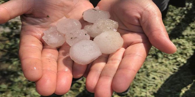 Dolu yağışı 809 konutun çatısına zarar verdi