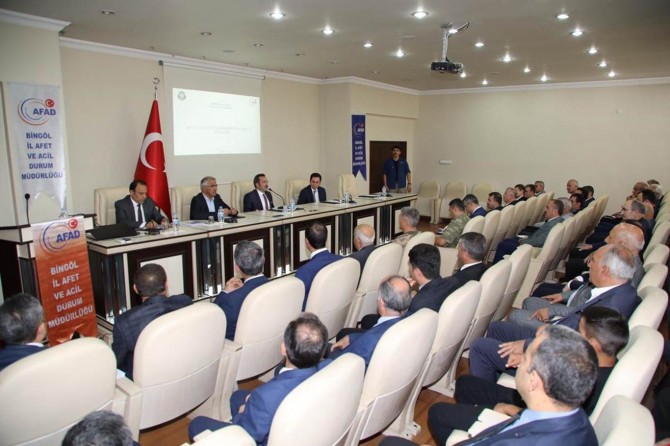 Bingöl'de Afet ve Acil Durum Koordinasyon Kurulu Toplantısı yapıldı