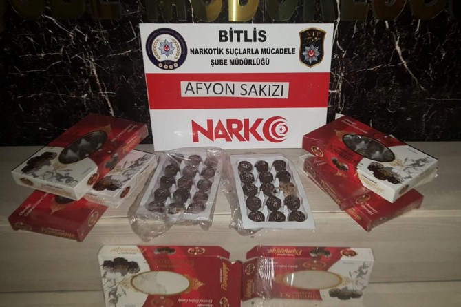 Bitlis'te afyon Sakızı ele geçirildi