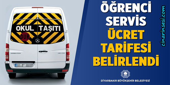 Diyarbakır'da öğrenci servis ücreti ne kadar 2018