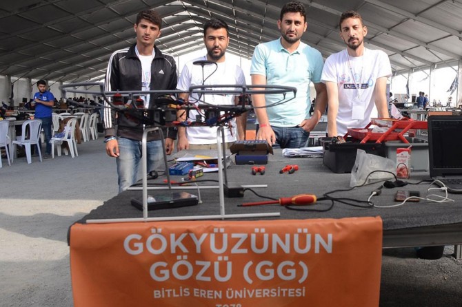 Bitlis Uluslararası İnsansız Hava Araçları Yarışması'na katıldı