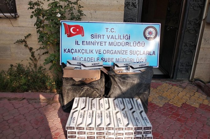 Siirt’te gümrük kaçağı sigara ele geçirildi
