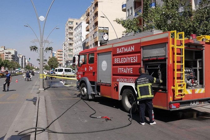 Batman Atatürk Bulvarı'nda doğal gaz sızıntısı paniğe neden oldu