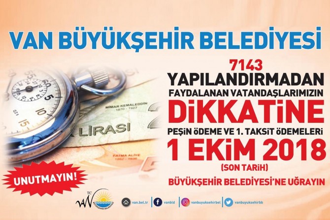 Van Büyükşehir Belediyesi hafta sonu mesai yapacak