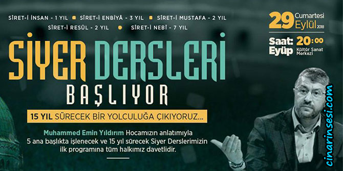 15 yıl sürecek siyer dersleri başlıyor