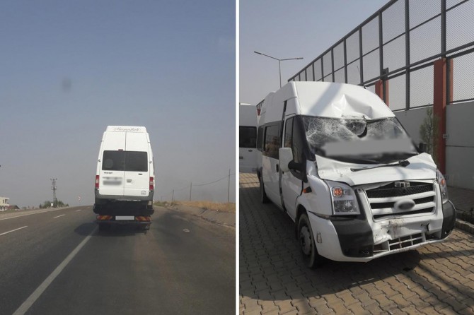 Diyarbakır'da kaza geçiren dolmuşta esrar bulundu