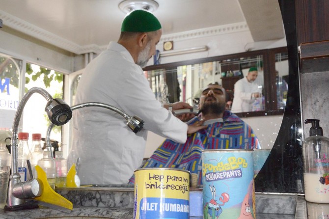 Diyarbakır'da çevre dostu berberden örnek uygulama