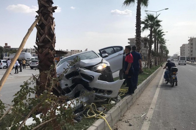 Nusaybin’de maddi hasarlı kaza
