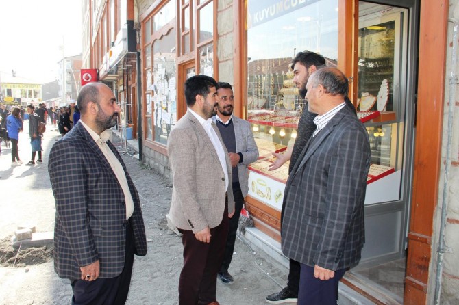 HÜDA PAR Ağrı Teşkilatı esnafın sorunlarını dinledi