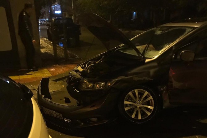 Şiddetli yağmur kazaya neden oldu