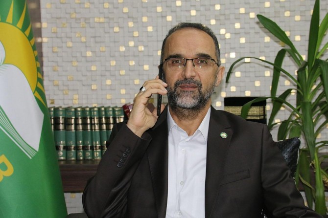 Serokê Giştî yê HUDA PARê bo tazîyê telefonî Serokê Giştî yê Yekgirtû kir