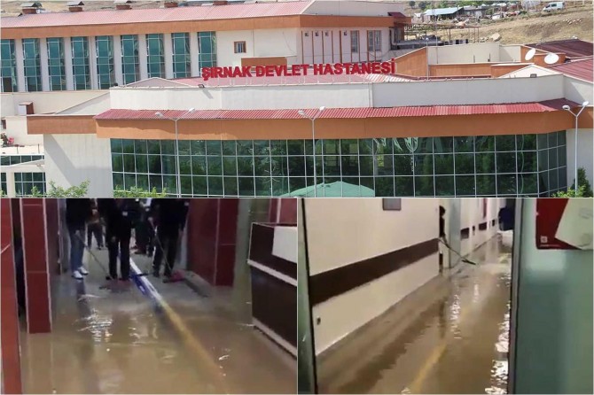 Şırnak Devlet Hastanesi sular altında kaldı