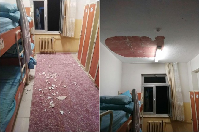 Aynı okulun tavan alçısı bir kes daha düştü: 4 öğrenci yaralı