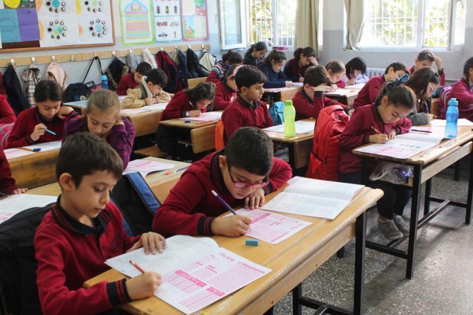 Ortaokullar arası ölçme ve değerlendirme sınavı yapıldı