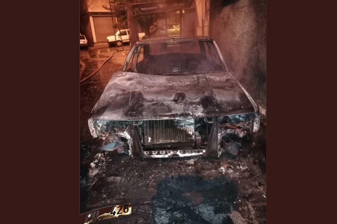 ​Şanlıurfa’da park halindeki otomobil kundaklandı