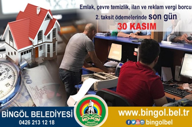 Bingöl Belediyesinden vergi borcu uyarısı