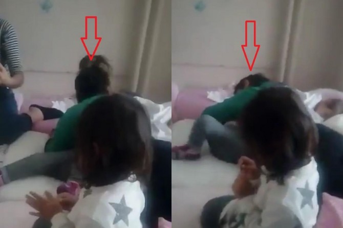 Kreşteki çocuğu susturamayan bakıcının davranışı tepki çekti