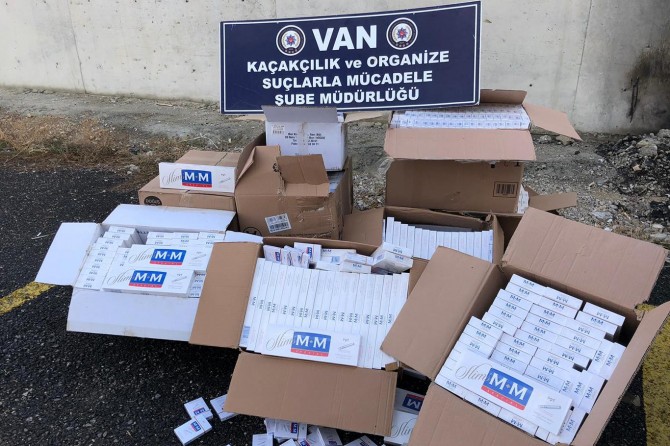 Van’da 28 bin paket sigara ele geçirildi