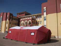 Kızılay Ceylanpınar'da Sahra Hastanesi Kurdu