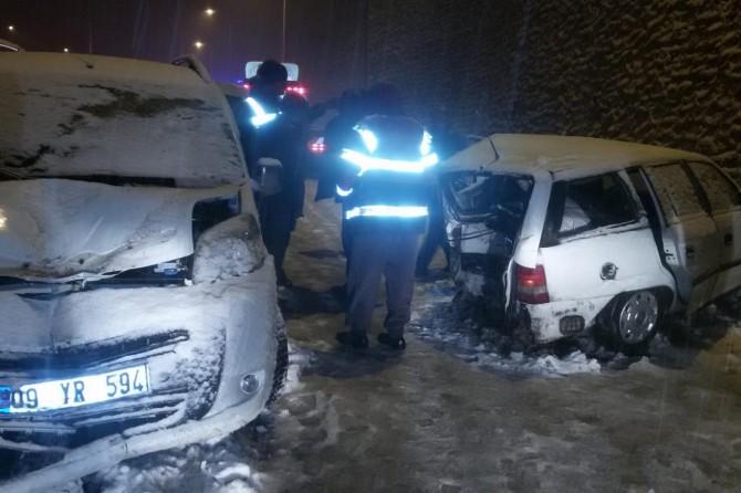 Kar yağışı kazaları beraberinde getirdi