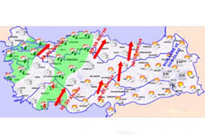 Ülke geneli parçalı ve çok bulutlu geçecek
